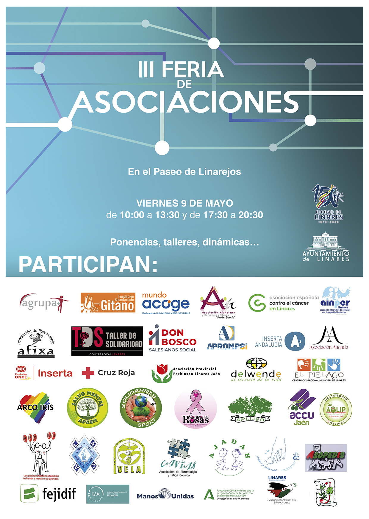 Imagen de La III Feria de Asociaciones se celebrará en el Paseo de Linarejos este viernes, 9 de mayo, con un aumento de la participación de entidades