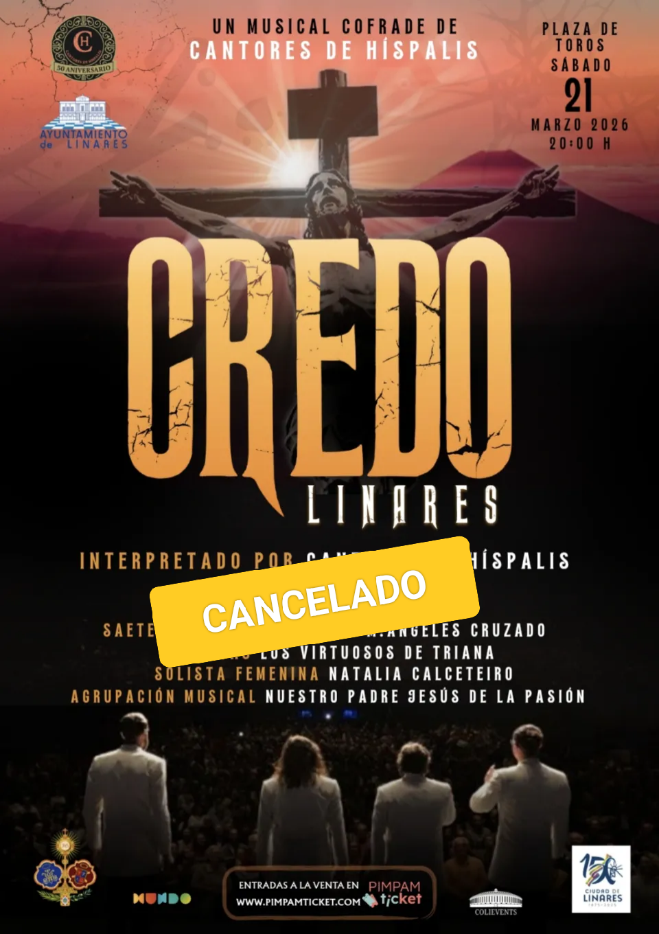 Imagen de Linares se queda sin el espectáculo “Credo” de Cantores de Híspalis