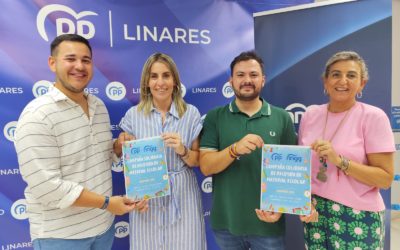 Imagen de Nuevas Generaciones y el Partido Popular de Linares ponen en marcha una nueva edición de la campaña solidaria de recogida de material escolar